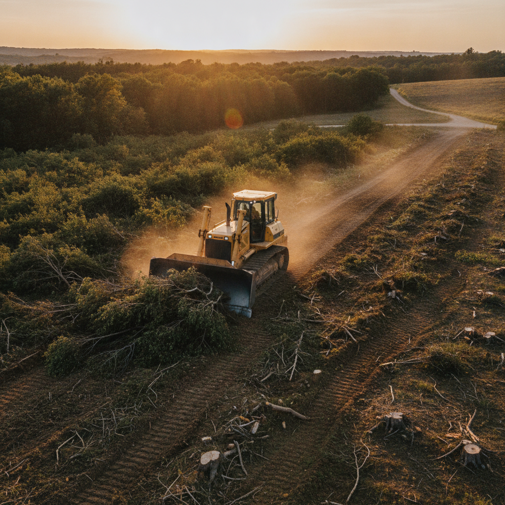 Land Clearing Service - No Face and No Text